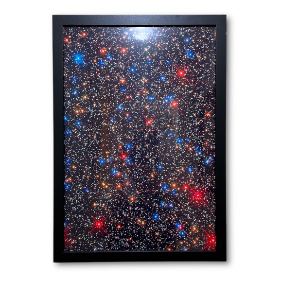 14.25”x20.25” Art Framed Print Space Nebula Sky Star Art Frame Black Wall Art - Picture 1 of 3